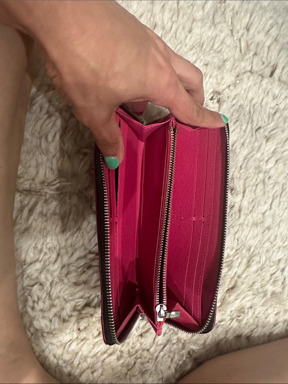 Louis Vuitton Blooming Corners Black and Pink Wallet Zippy - Picture 5 of 8